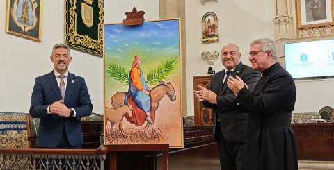 Un cartel muy colorido y de trazos sencillos, obra de Lokati, anuncia la Semana Santa de Rota 2026