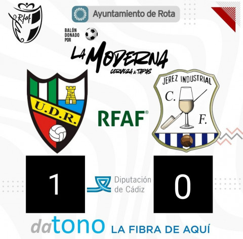 La Rote&ntilde;a gana ante el Jerez Industrial y suma 3 puntos en casa