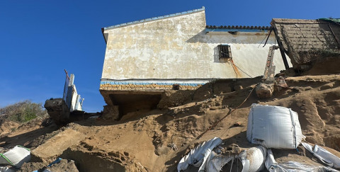 El temporal deja construcciones en peligro y caminos rurales muy afectados