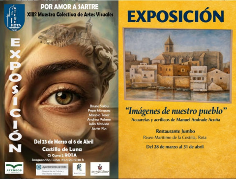"Por amor a Sartre" e "Im&aacute;genes de nuestro pueblo", dos exposiciones para visitar en Rota