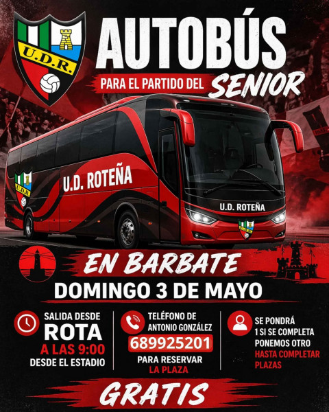 La Rote&ntilde;a fleta autobuses gratis para acompa&ntilde;ar al equipo en el &uacute;ltimo partido de liga