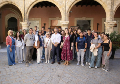 El alcalde recibe al alumnado de Erasmus de Arroyo Hondo y de Reichswald Gymnasium de Ramstein
