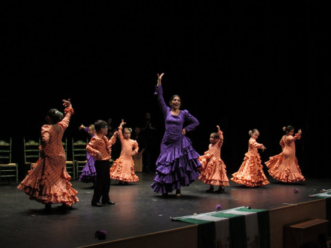 Ofelia M&aacute;rquez y sus alumnas de baile llenaron el auditorio de arte
