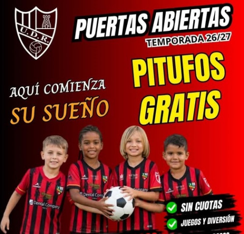 La U.D. Rote&ntilde;a organiza una jornada de puertas abiertas para la categor&iacute;a Pitufo, con inscripci&oacute;n anual gratuita