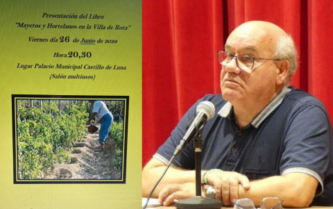 Juan Manuel Montes presenta esta tarde su libro "Mayetos y hortelanos en la villa de Rota"