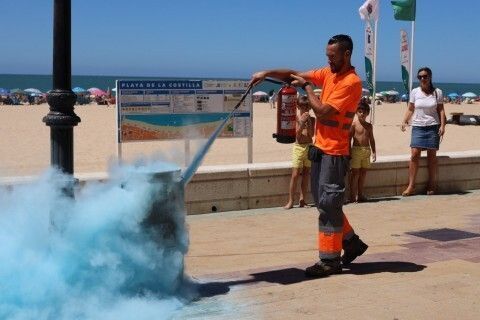 Simulacro en la playa