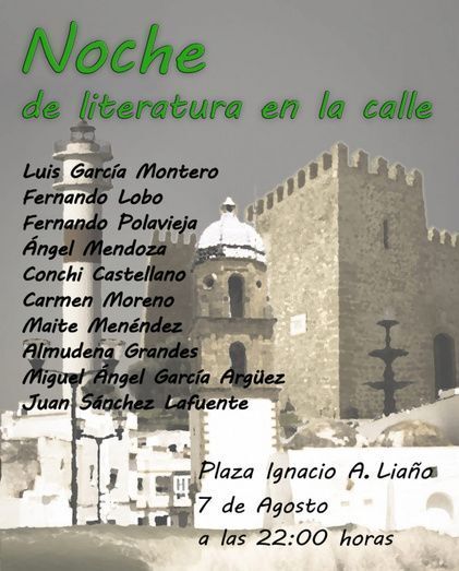 Cartel de la "Noche de literatura en la calle"