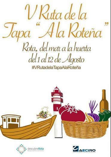 Rota, del mar a la huerta, es el título del cartel de la V Ruta de la tapa a la roteña