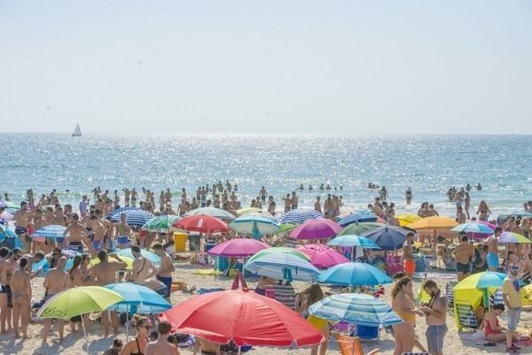 La playa de Punta Candor, durante la celebración del primer Brota Festival