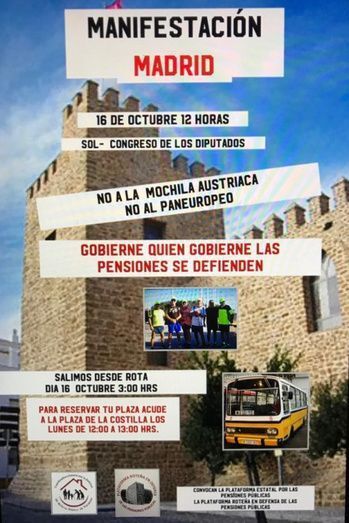 Cartel de la marcha a Madrid