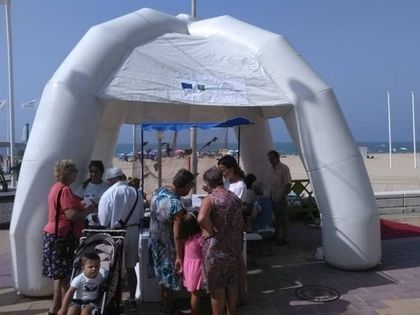 Una actividad dedicada a la difusión de la acuicultura en Rota