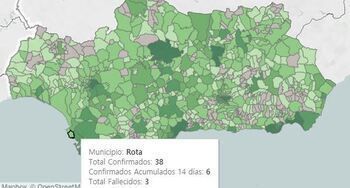 Mapa actualizado con los confirmados totales
