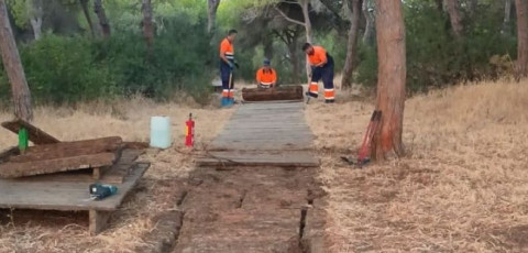 Cerrado temporalmente el acceso a la playa por C&aacute;ndida Ruiz para la instalaci&oacute;n de una nueva pasarela de madera