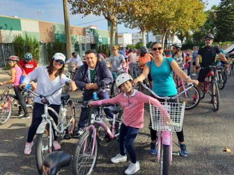 Participantes en el Día de la Bicicleta