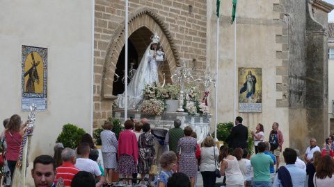 La virgen de la Merced a su salida