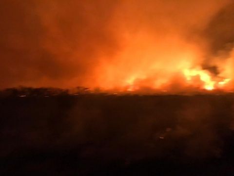 Imagen del incendio anoche