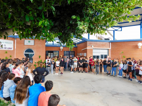 Alumnos en el acto contra el 'bullying'