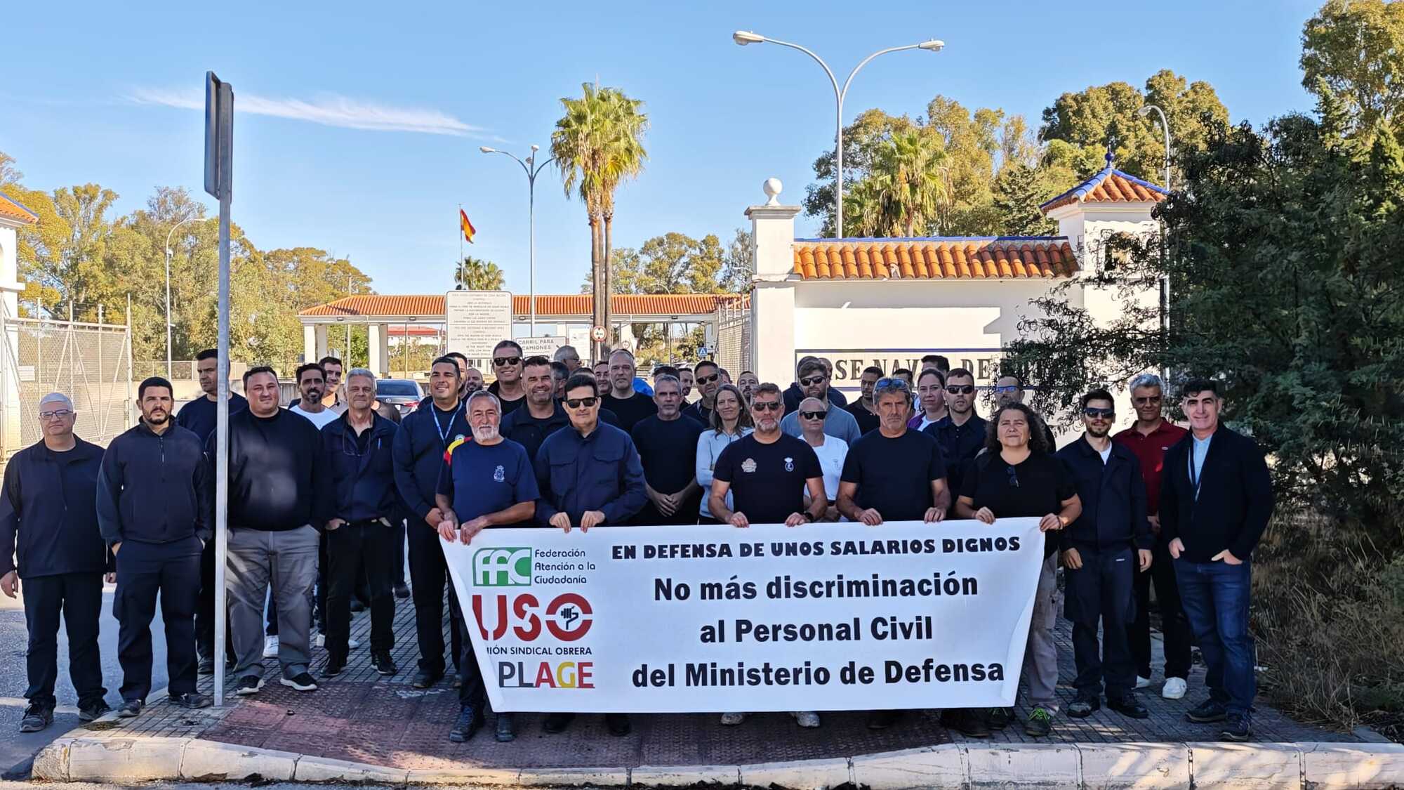 El personal civil de Defensa mantiene su lucha por el fin de la discriminaci&oacute;n salarial reclamando una subida consolidada