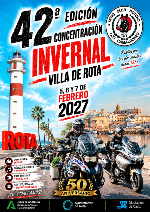 El Motoclub "Los Camaleones" presenta el cartel de la 42&ordf; concentraci&oacute;n motera de Rota