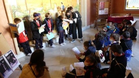 El grupo de alumnos "experto" en el Castillo de Luna